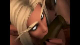 Зан-nightcrawler Эльф ва Зан-дреней аз сосущего кунад Орка.