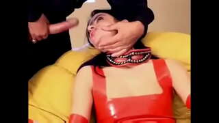 Fetish sex in een visnet en latex - 5 min